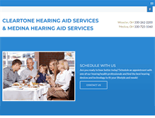 Tablet Screenshot of cleartonehearing.com